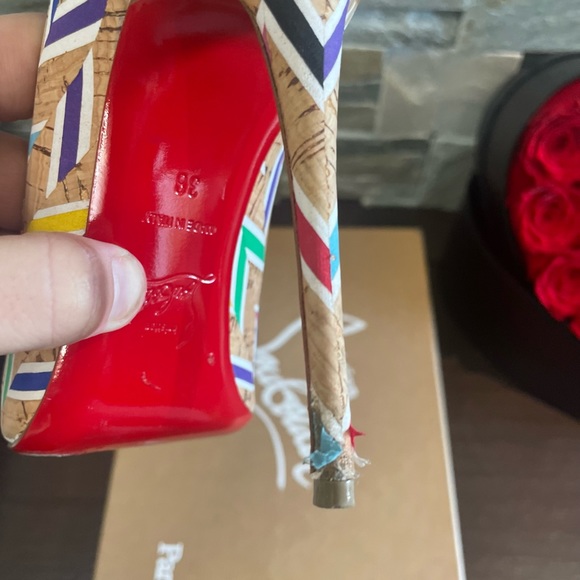 💯 Authentic Christian Louboutin So Kate Cork 120mm - 𝙼𝚄𝚂𝚃 𝚂𝙴𝙻𝙻 ‼️‼️‼️ - Picture 13 of 14